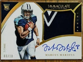 MARCUS MARIOTA 2015 IMMACULATE GOLD ROOKIE PREMIUM AUTO LOGO PATCH #/10 TITANS